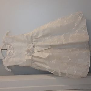 White baby dress with pearls